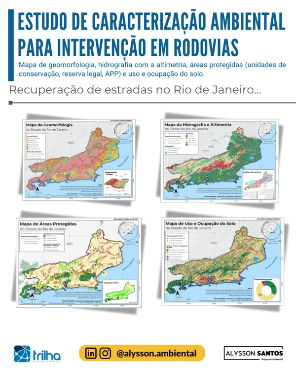 Caracterização ambiental para intervenção em rodovias