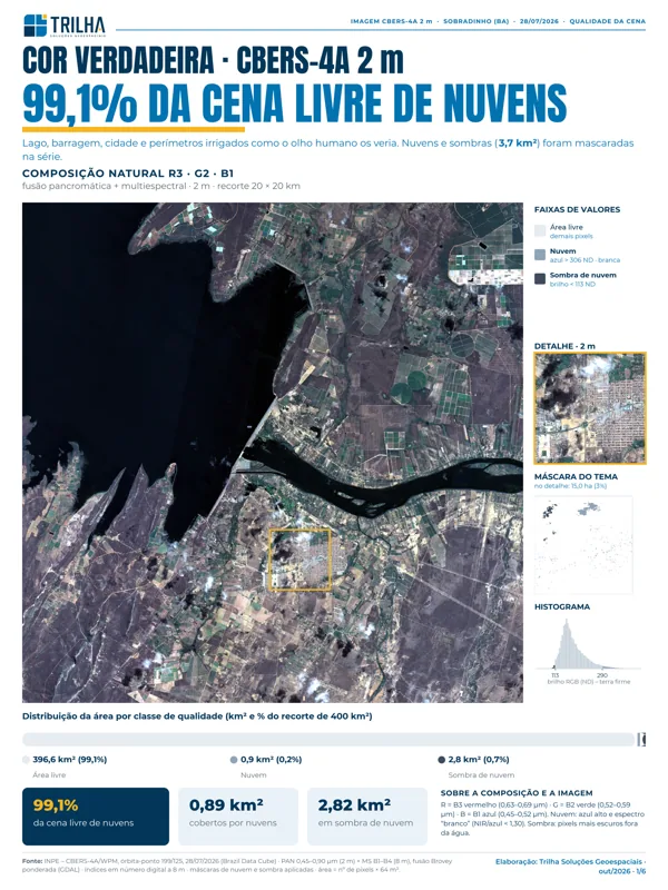 O território em cor verdadeira